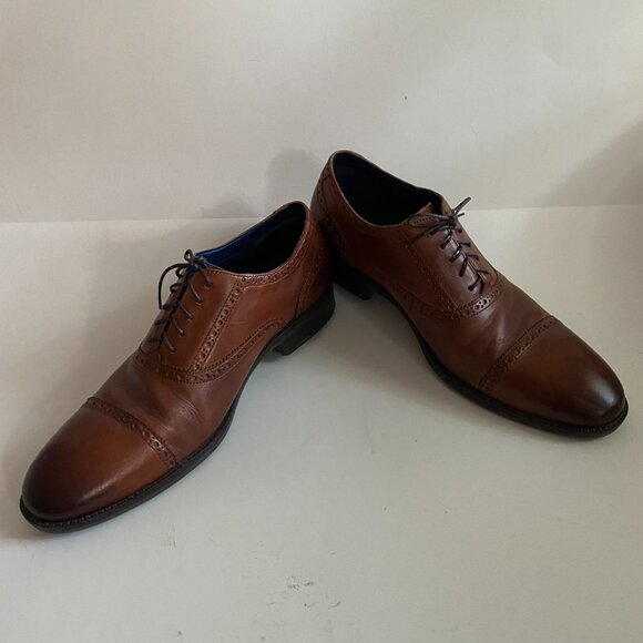 Cole Haan Wayne Cap Brown Leather Oxford Men\'s Dress Shoes Size 12M C30689 Lined main image 15